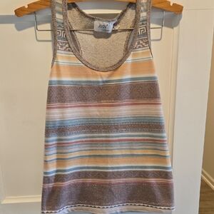 Jody California Women's Pastel Striped Tank Top